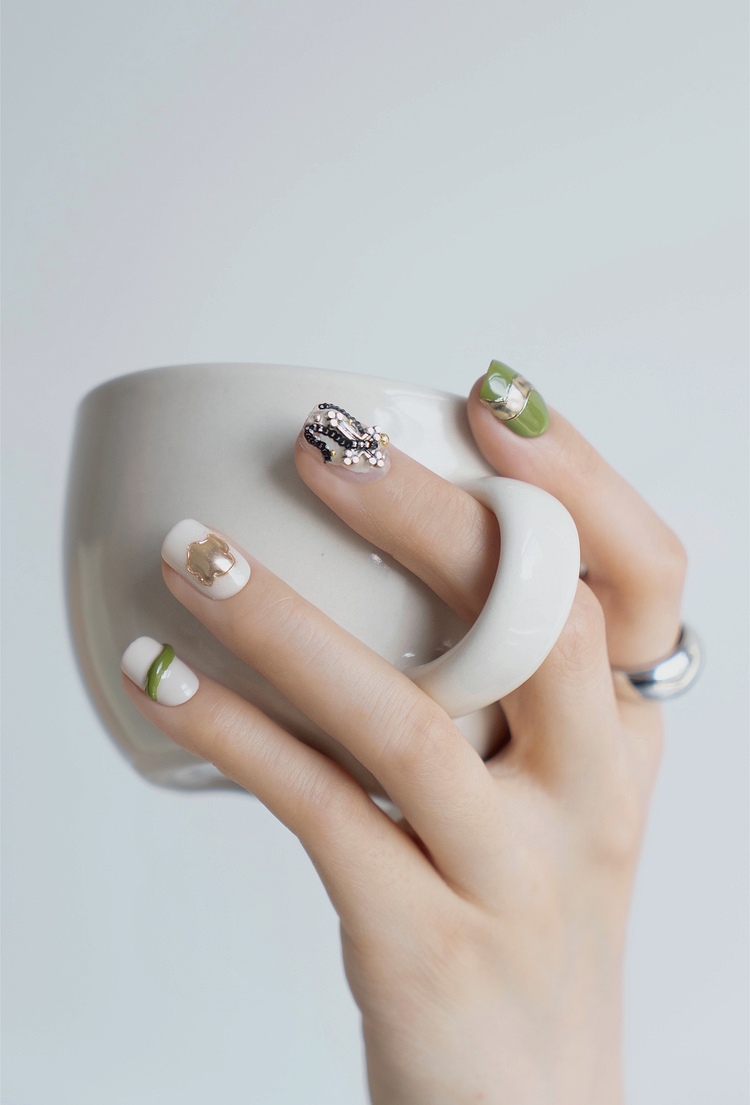 夏日不撞款ins风小众美甲