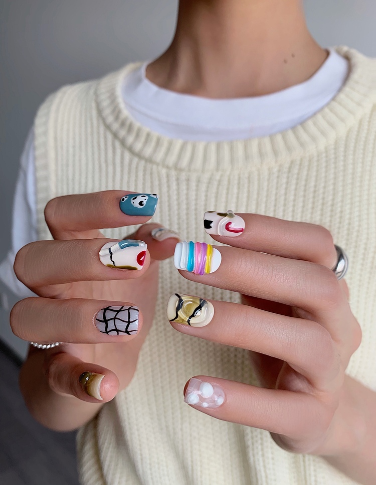 欧美风美甲图ins，欧美甲ins