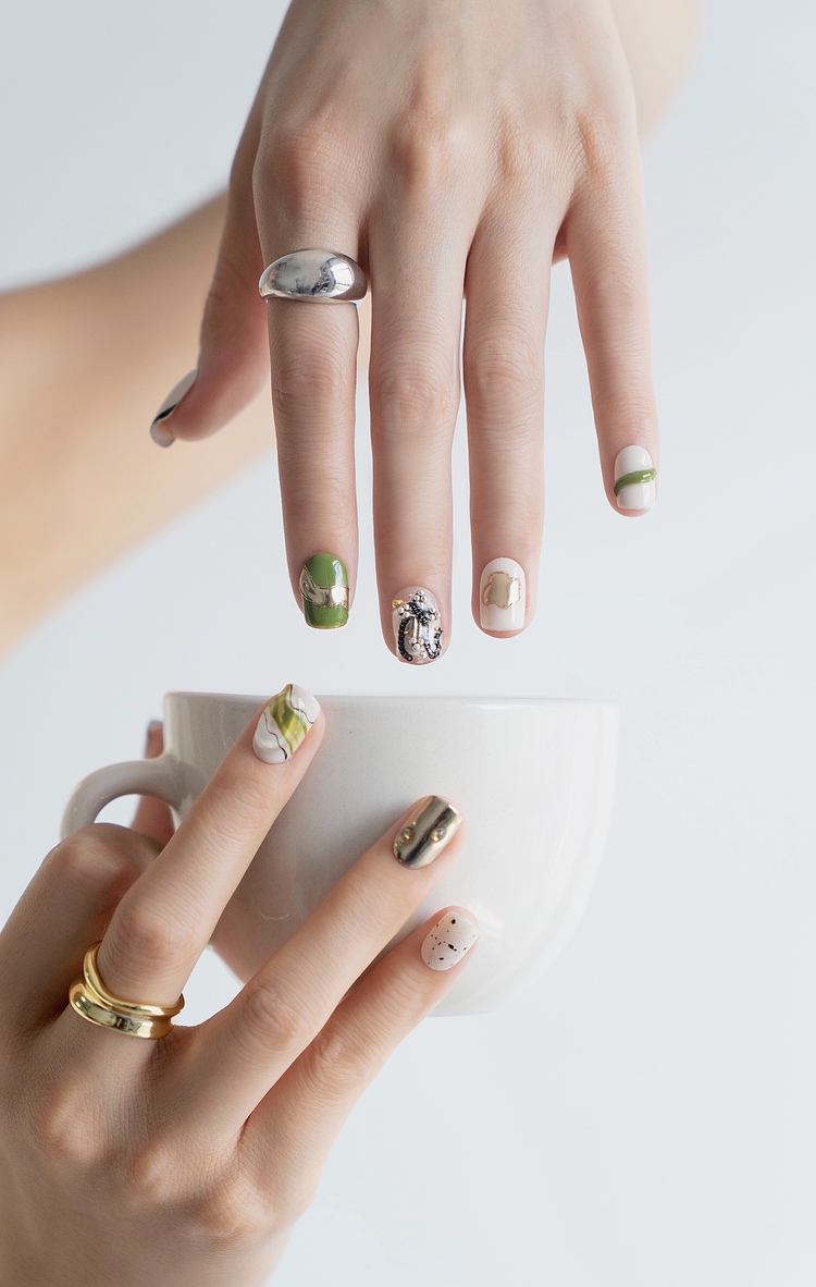 韩国ins美甲法式