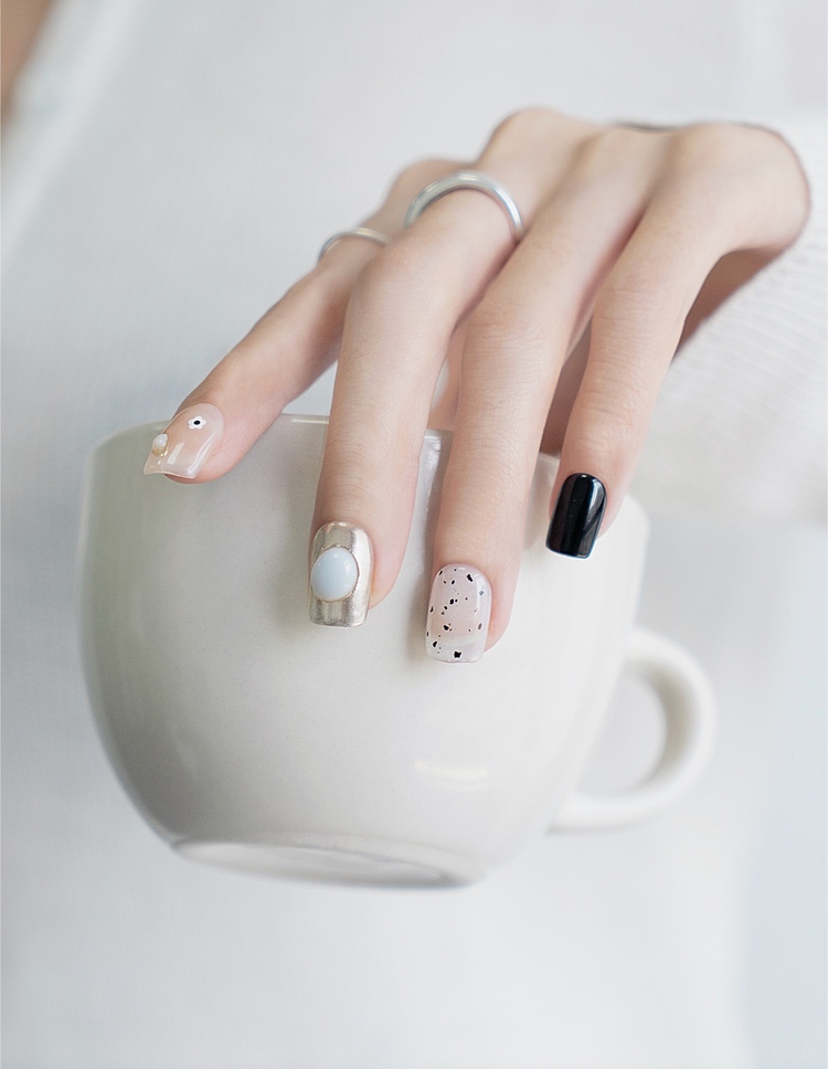 ins款美甲，ins款式美甲