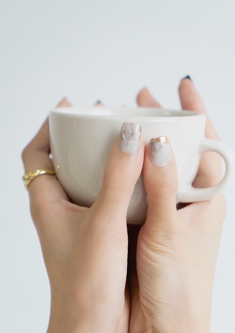 穿戴甲显白ins风黄黑皮