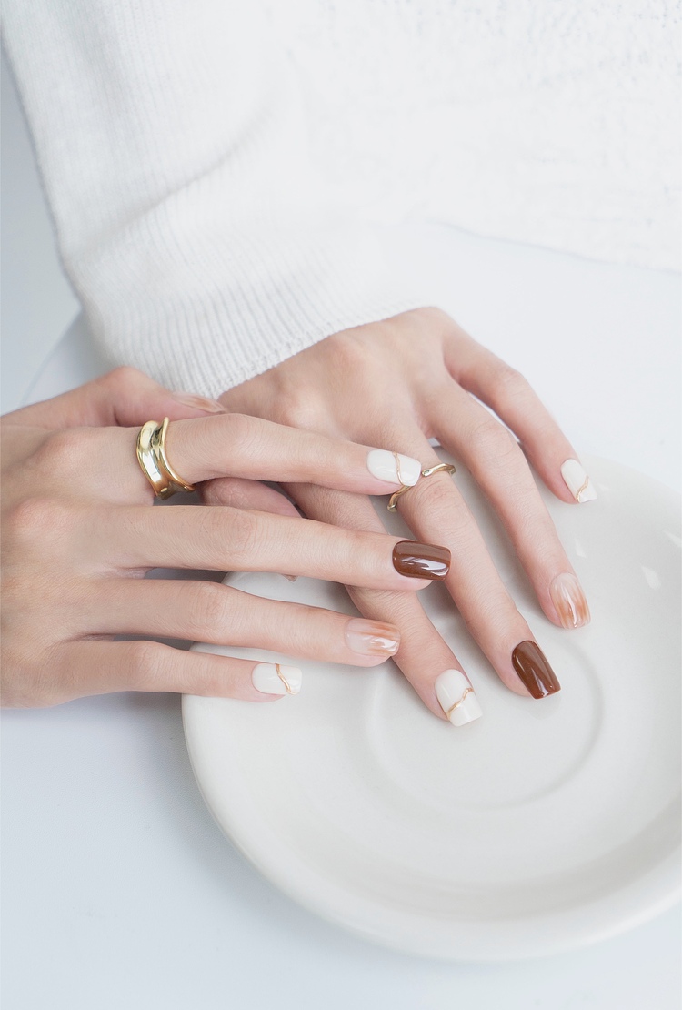 ins美甲高级显白温柔