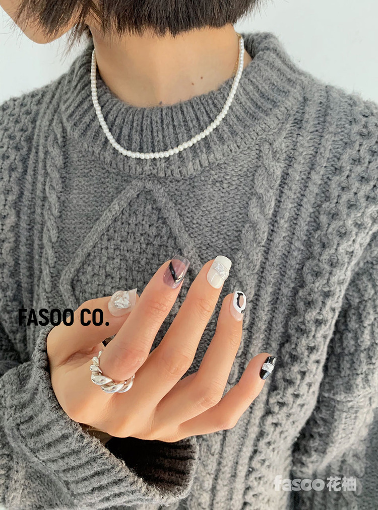 ins显白美甲图片