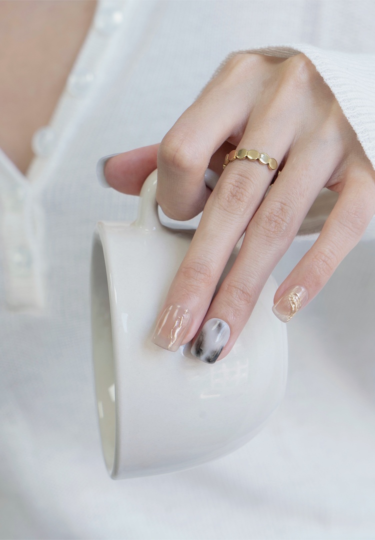 ins美甲高级显白温柔