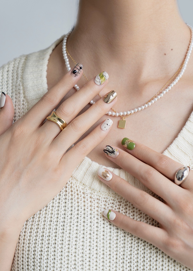 韩国ins美甲法式