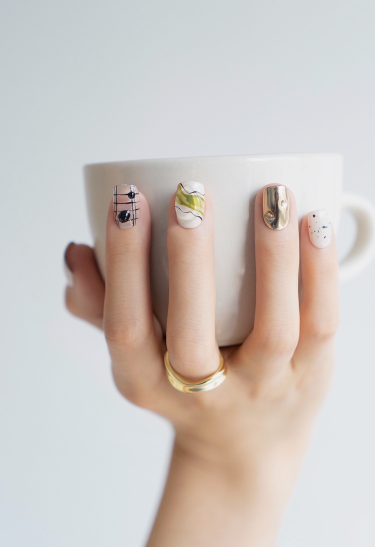 韩国ins美甲法式