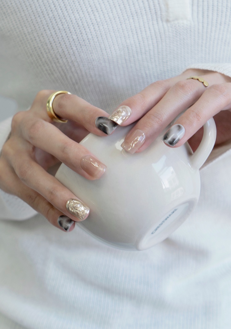 ins美甲高级显白温柔