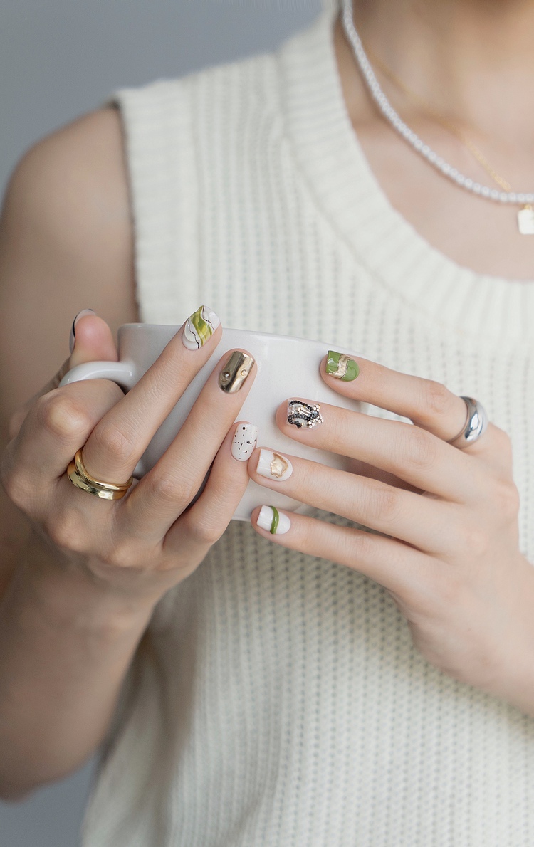 韩国ins美甲法式