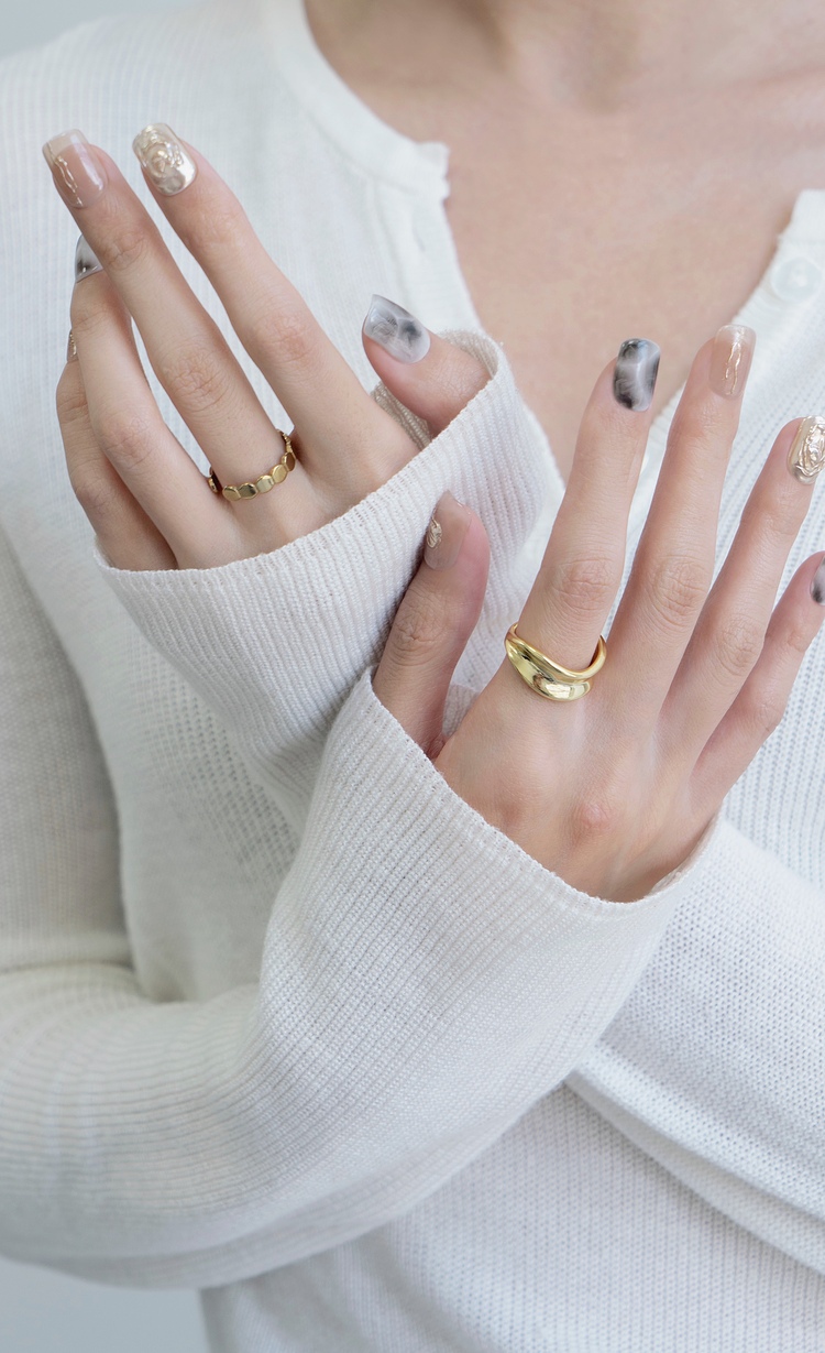 美甲ins小众日式，美甲ins小众日系